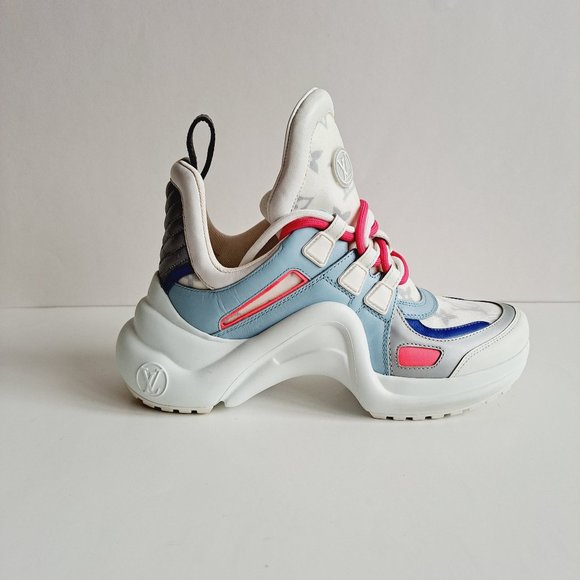 Louis Vuitton Women's Multicolor Light Blue LV Archlight Sneakers Size 36 / 6 - Picture 10 of 16
